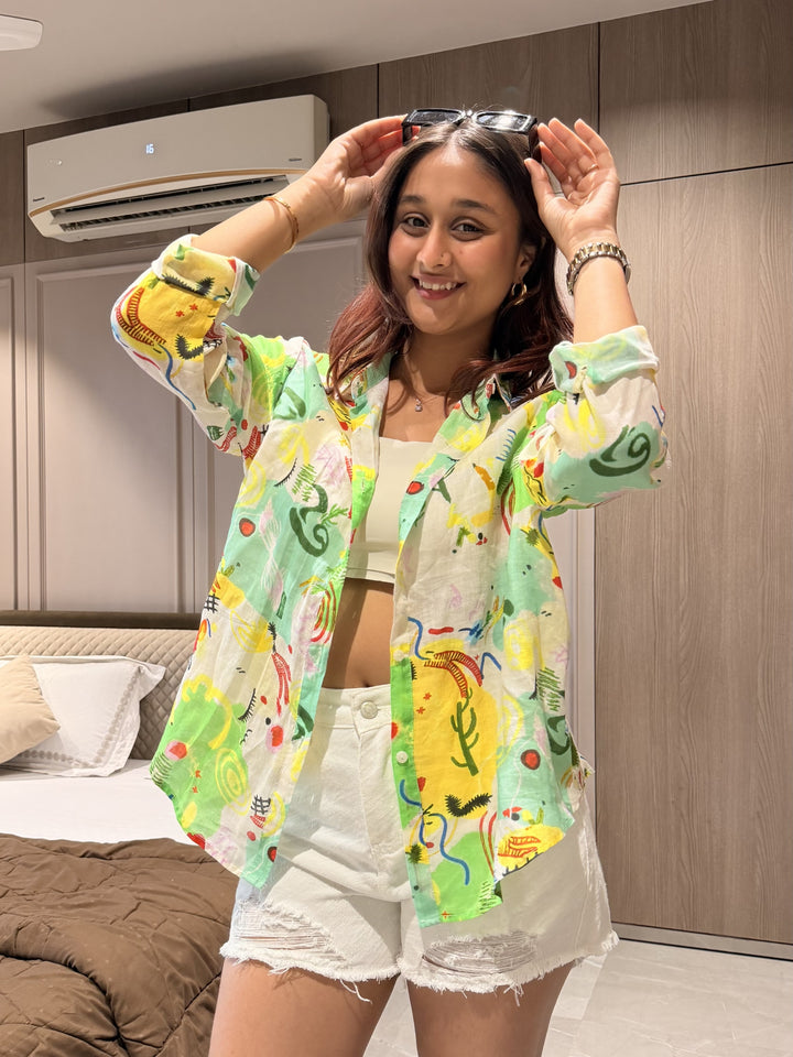 Printed Linen Shirt