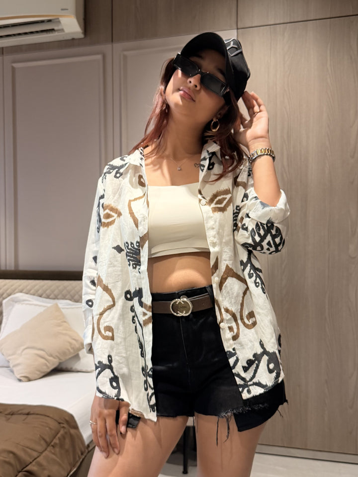 Printed Linen Shirt