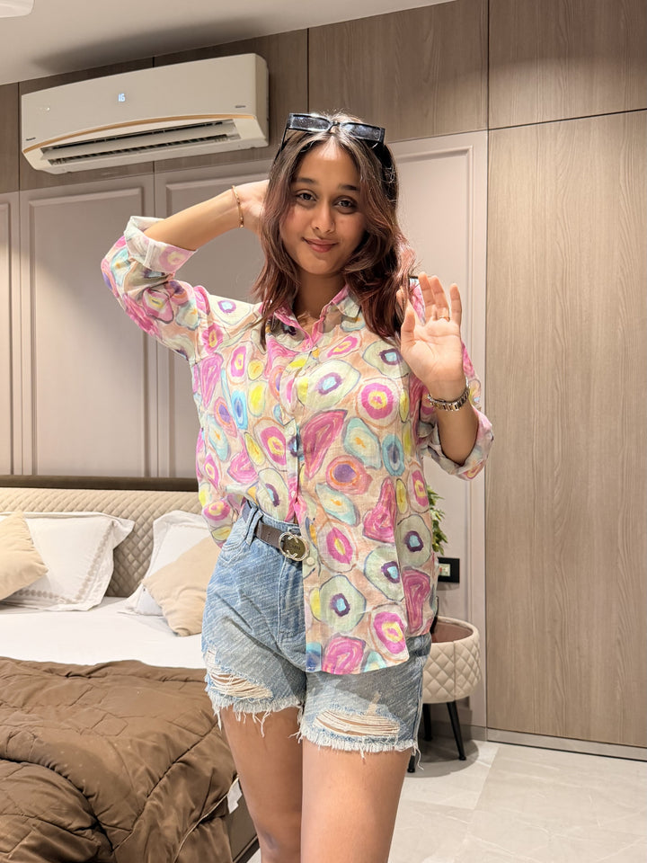 Printed Linen Shirt