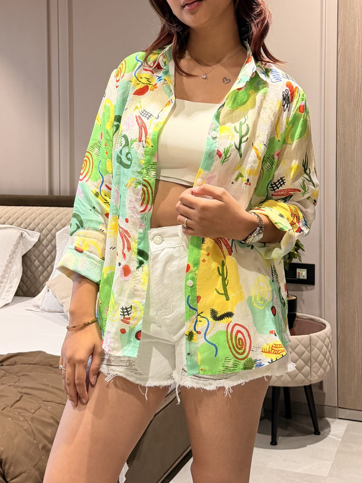 Printed Linen Shirt