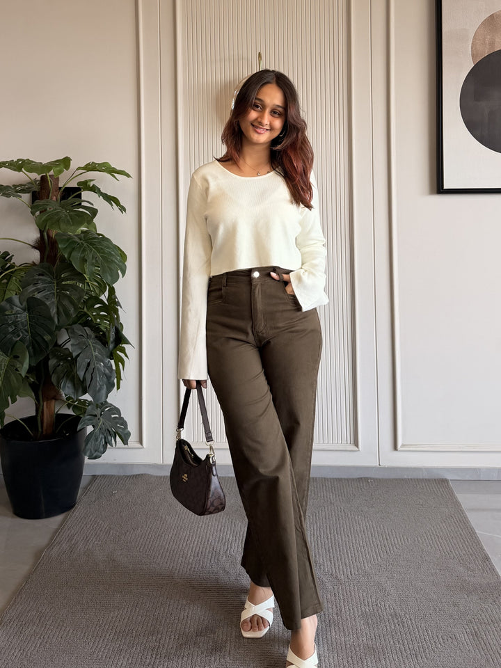 White Bell Crop Top