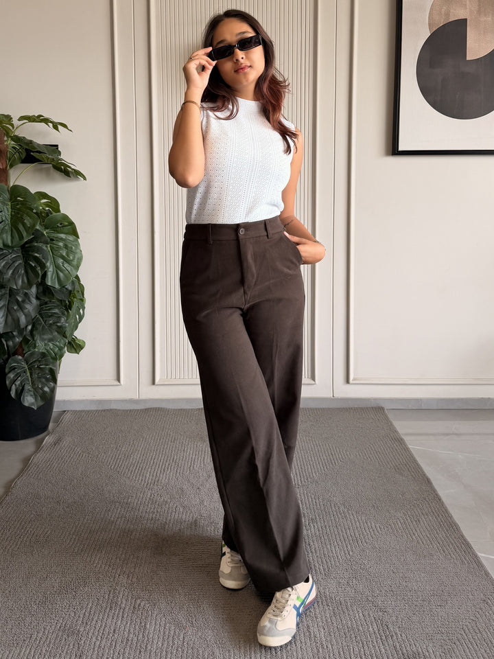 Textured High Neck Sleeveless Top