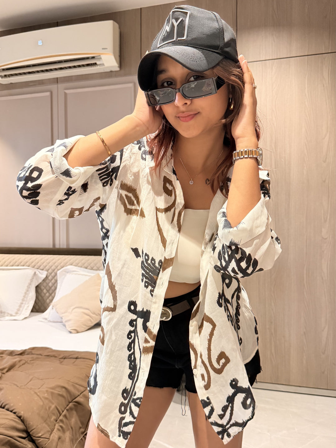 Printed Linen Shirt