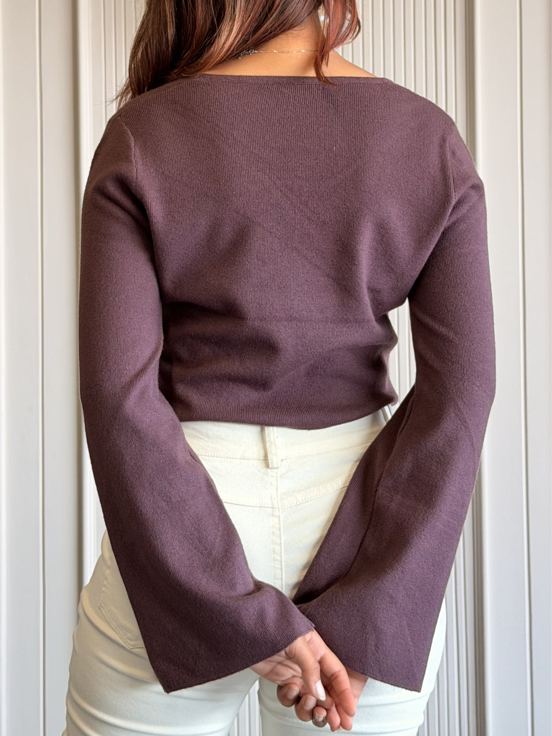 Deep Purple Bell Crop Top