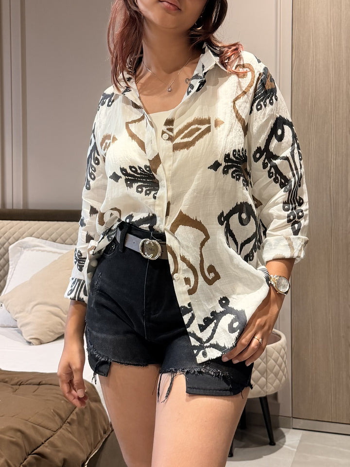 Printed Linen Shirt