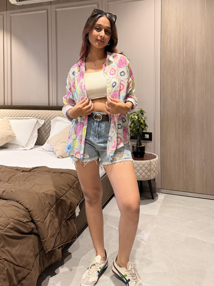 Printed Linen Shirt
