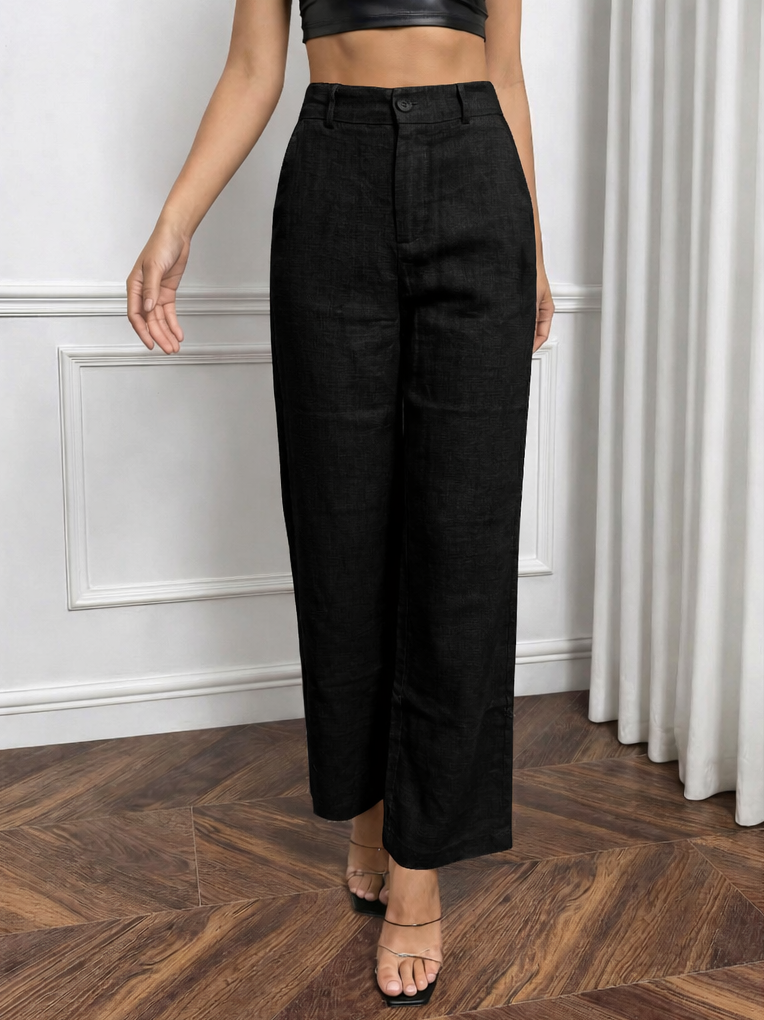 Women’s Black Linen Pant