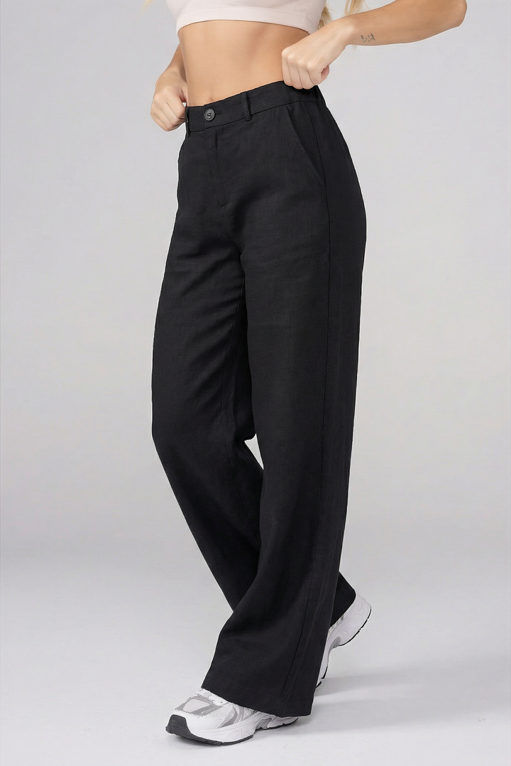 Women’s Black Linen Pant