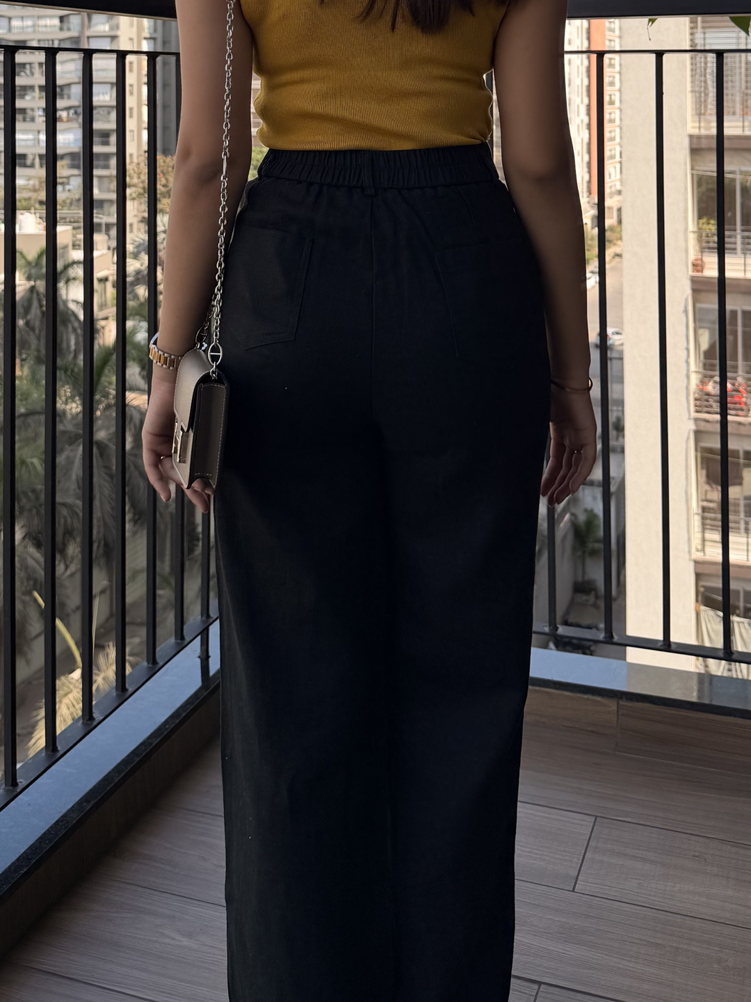 Women’s Black Linen Pant