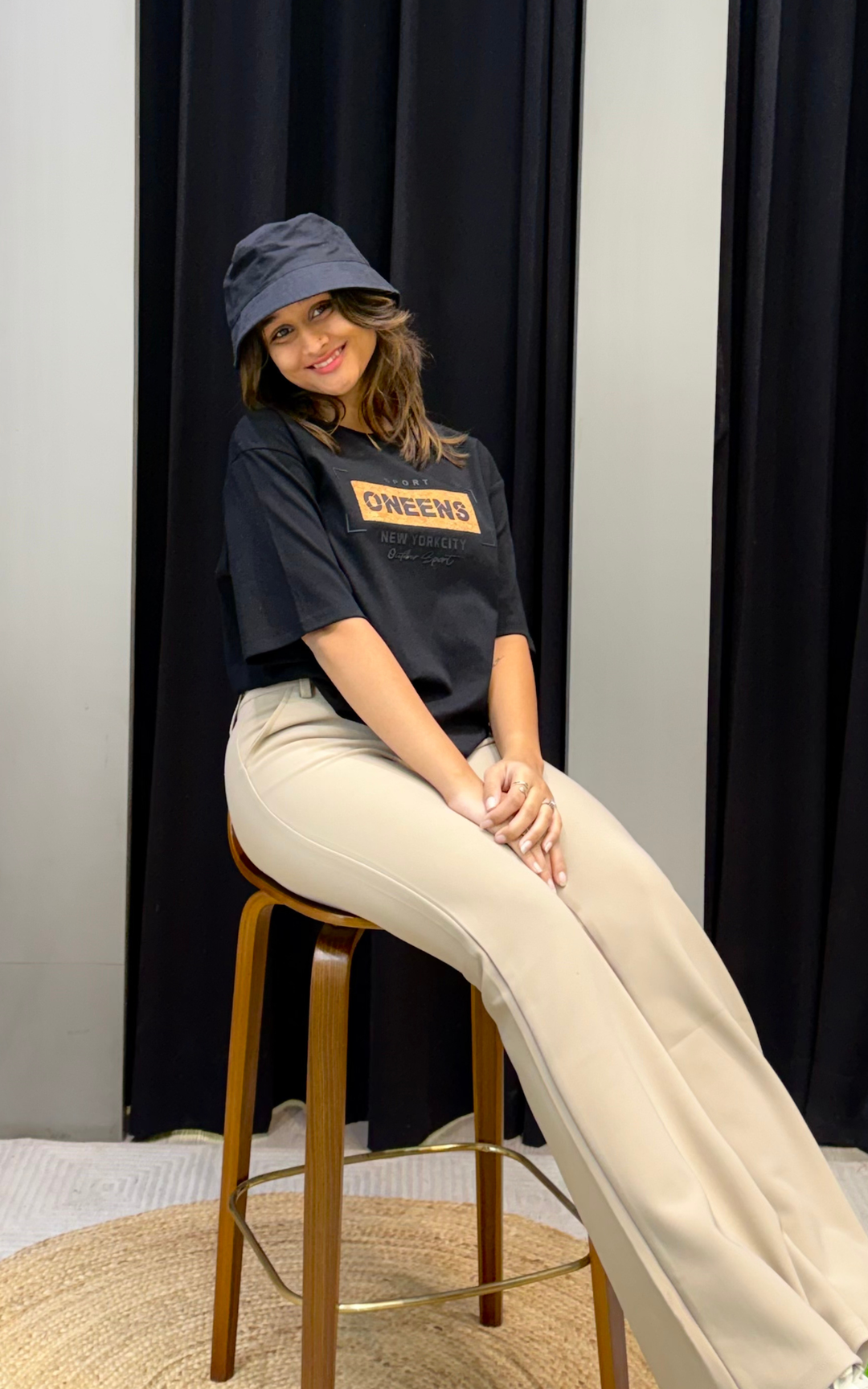 Women’s Typographic Print T-Shirt (ONEENS)