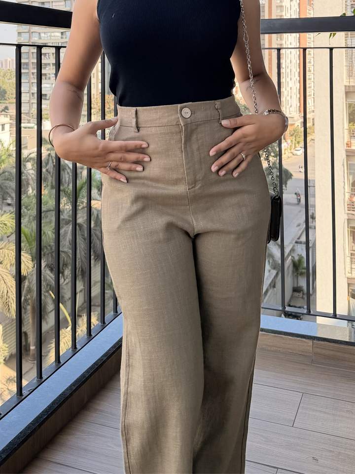 Women’s Khaki Linen Pant