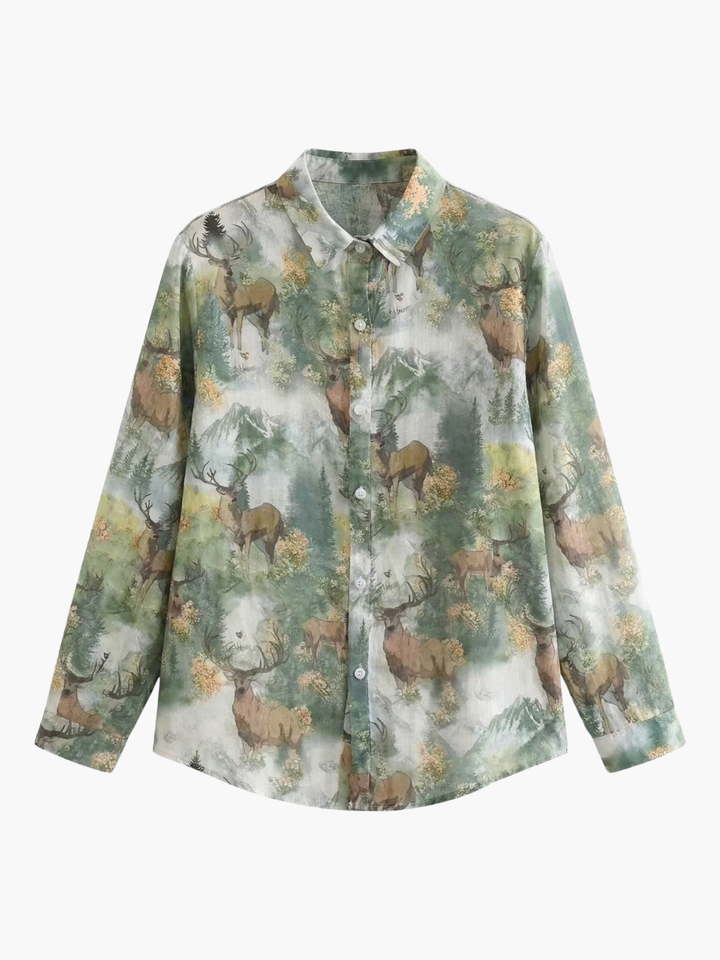 Printed Linen Shirt