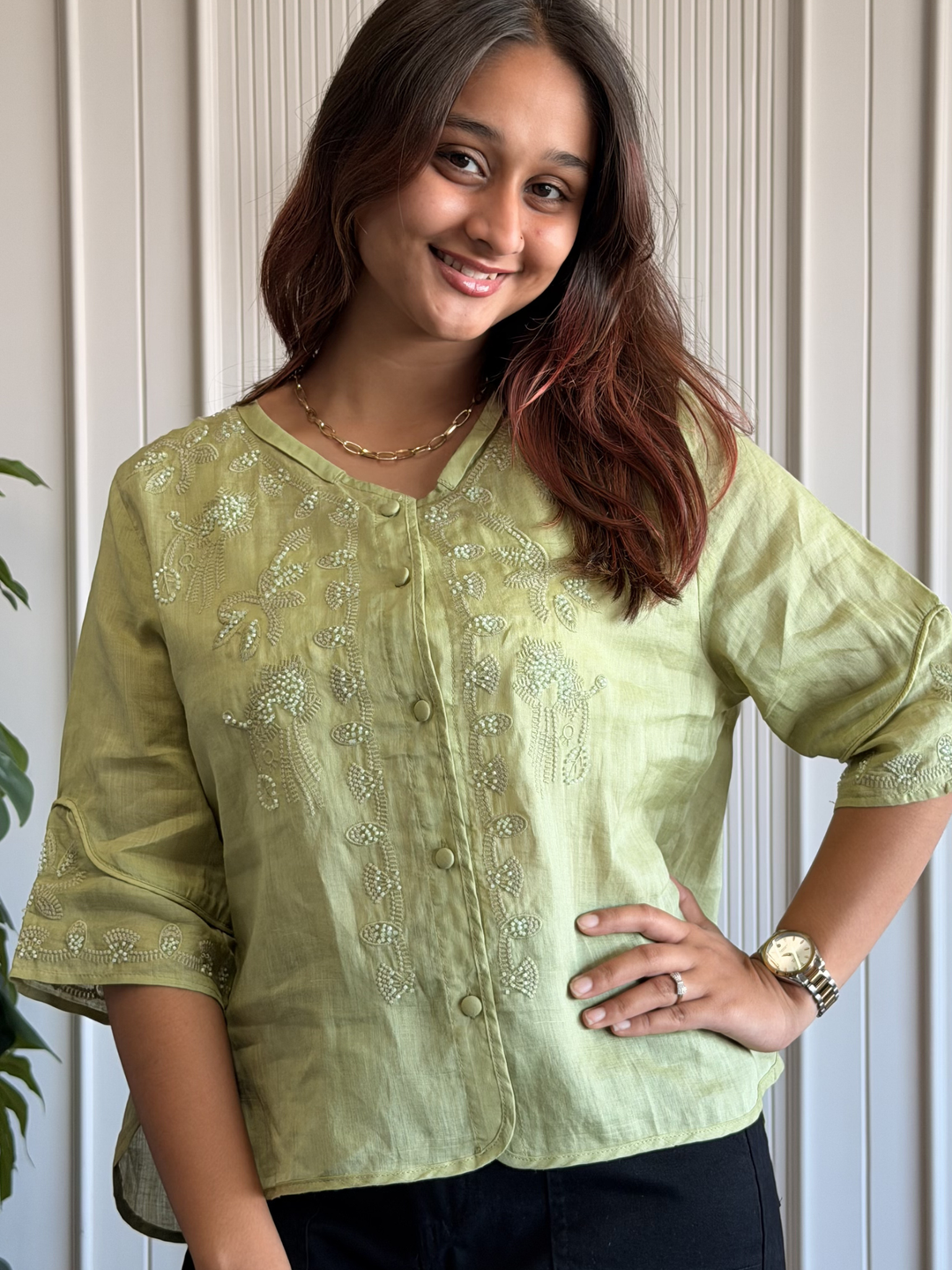 Linen Embroidered Shirt