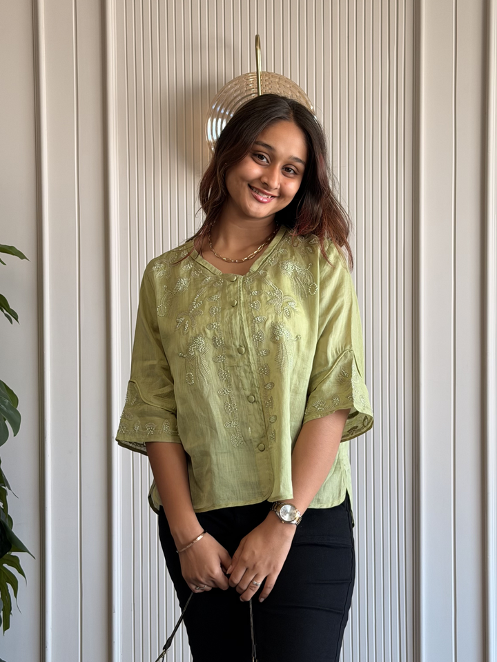 Linen Embroidered Shirt