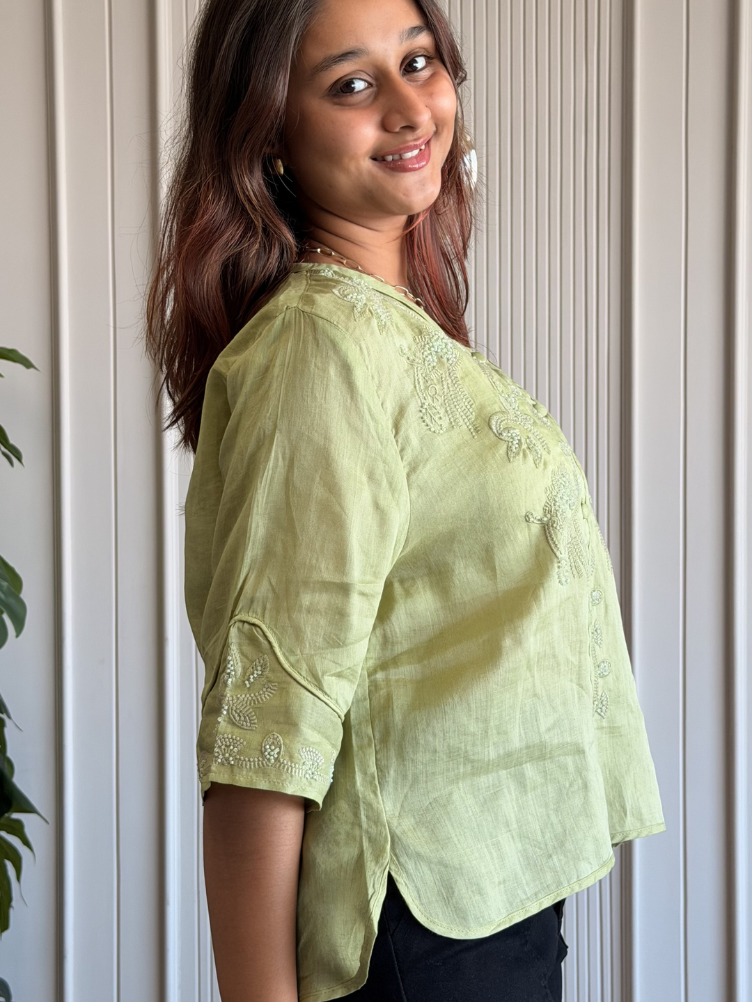 Linen Embroidered Shirt