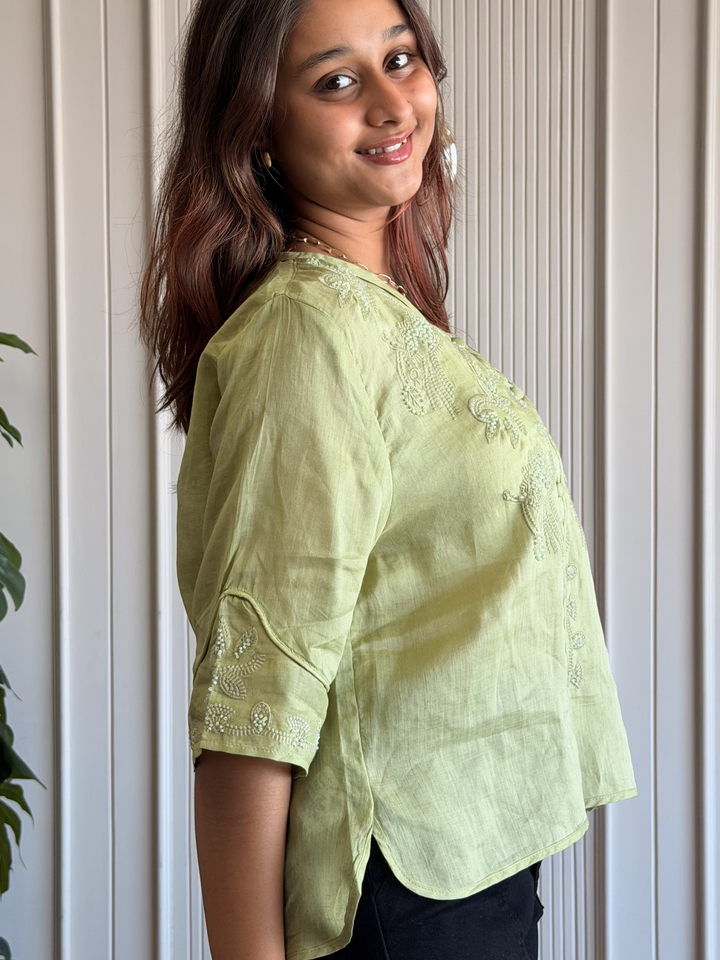 Linen Embroidered Shirt