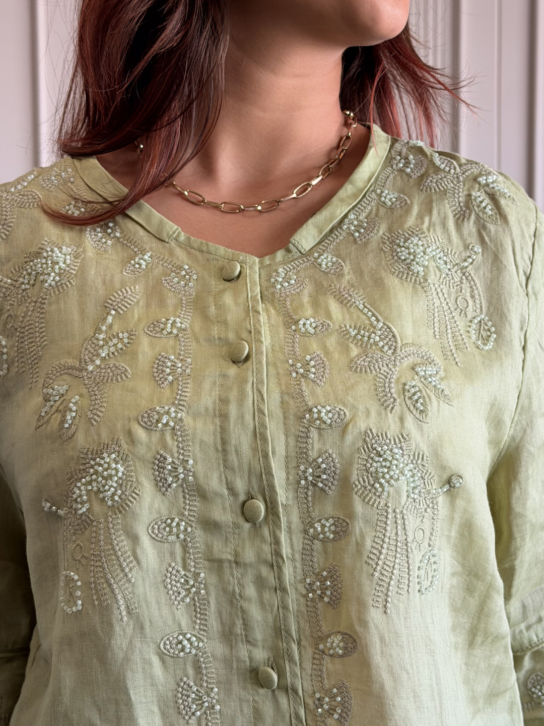Linen Embroidered Shirt