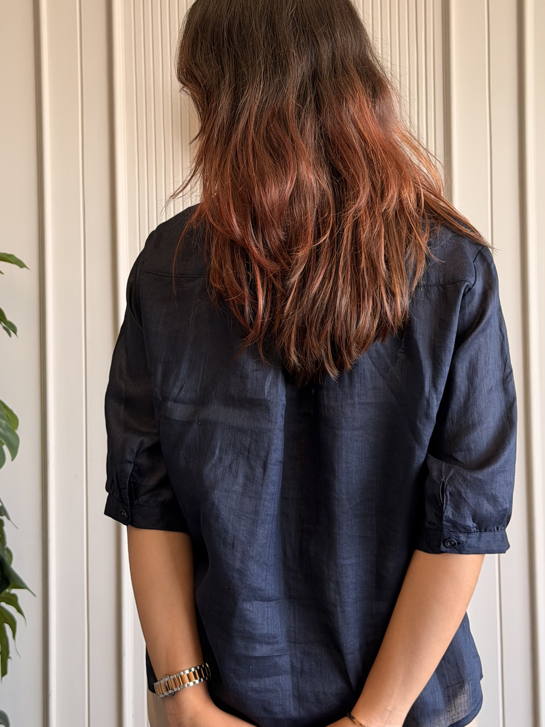 100% Linen Embroidered Shirt