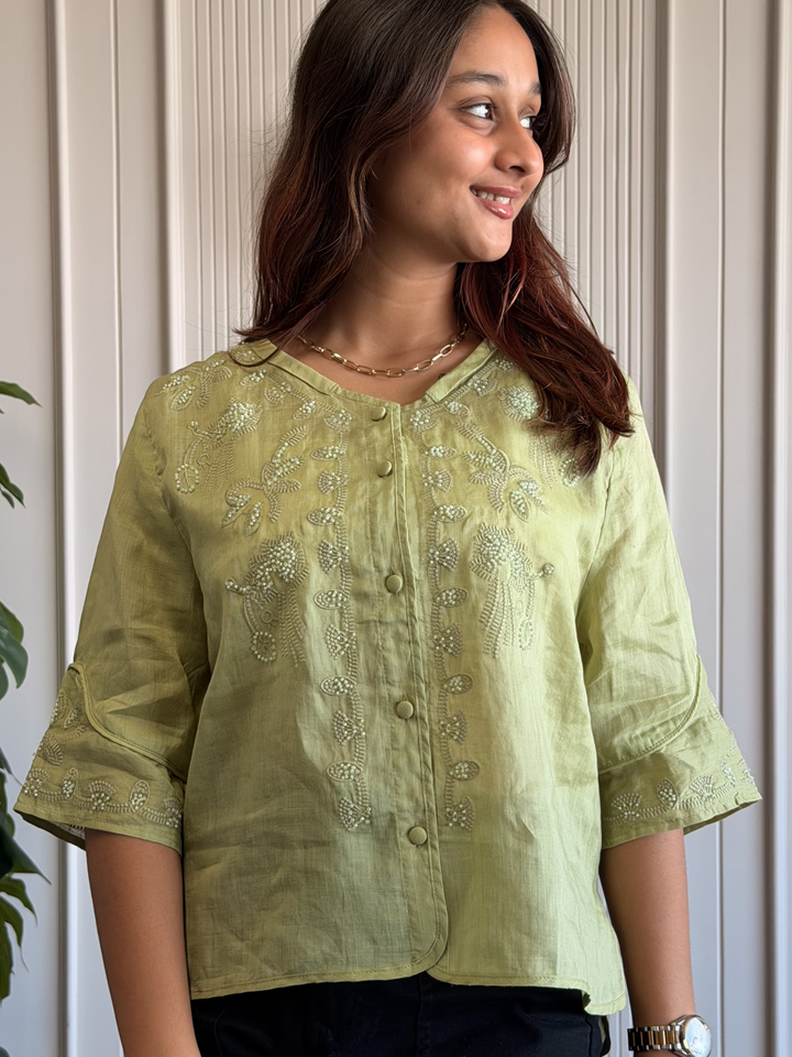 Linen Embroidered Shirt