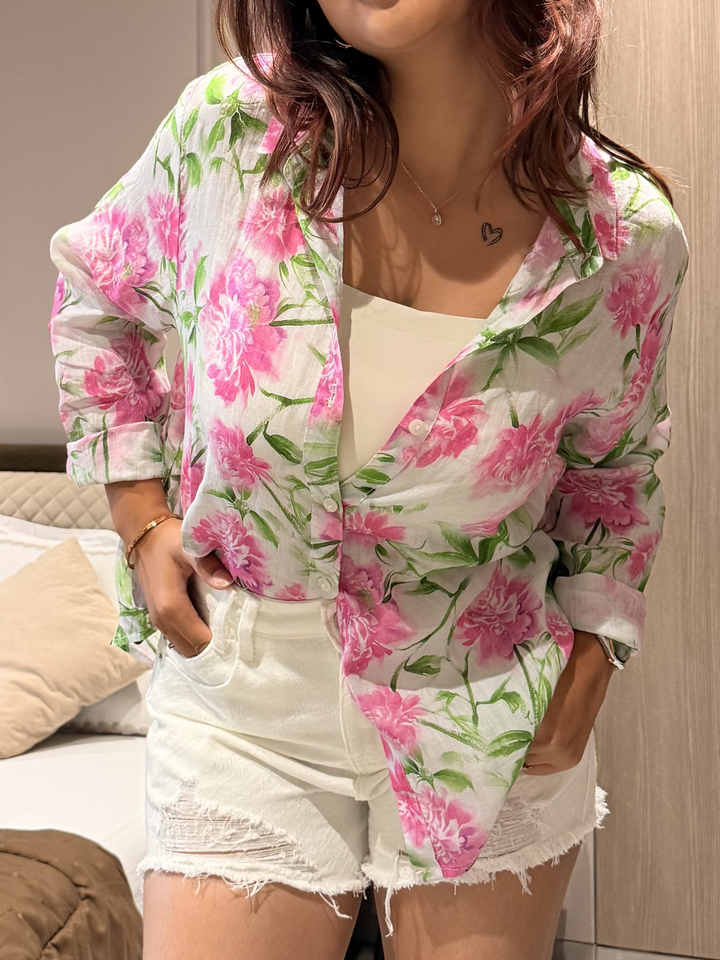 Printed Linen Shirt