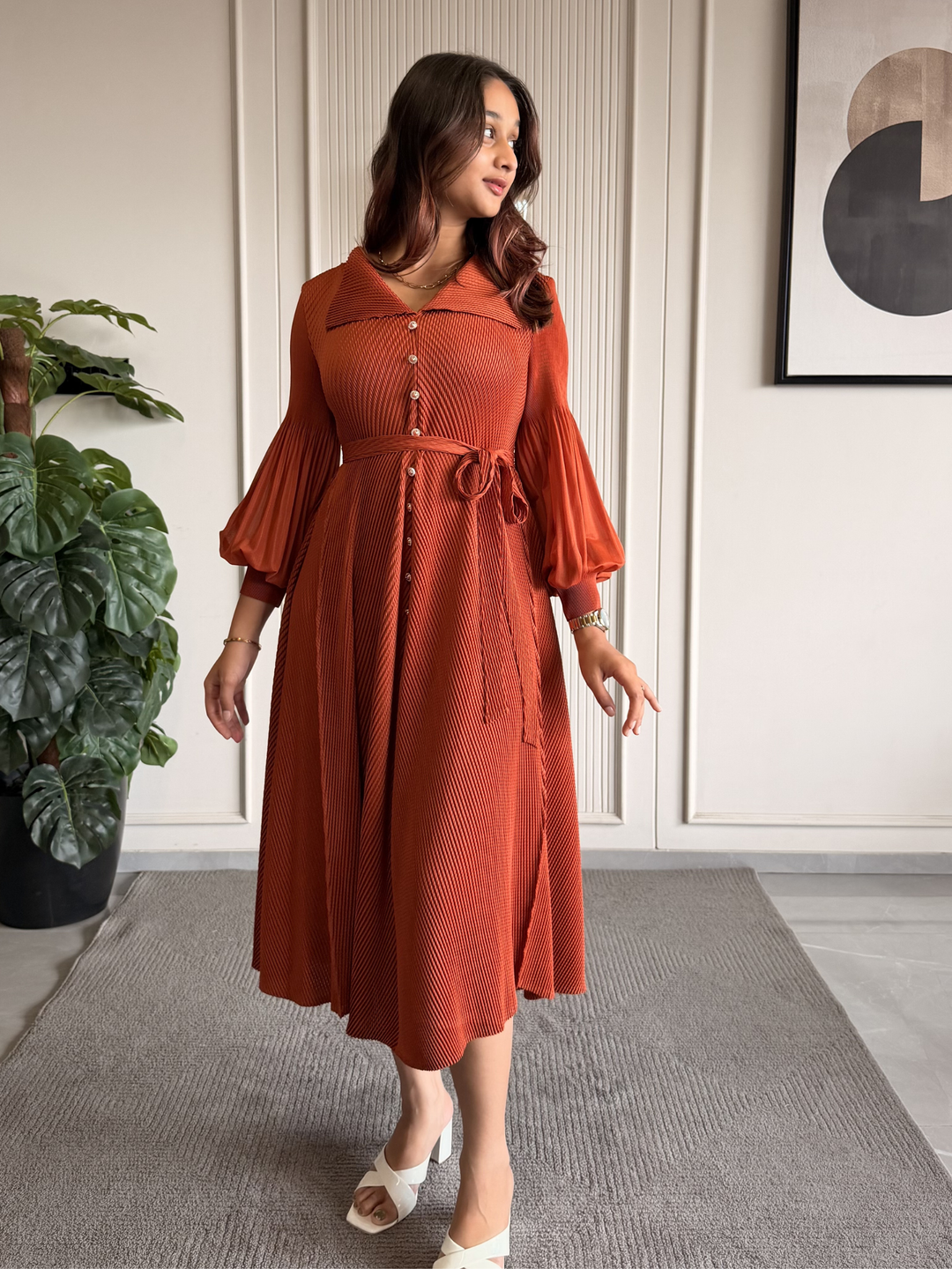 Bamboo Bright Orange Dress