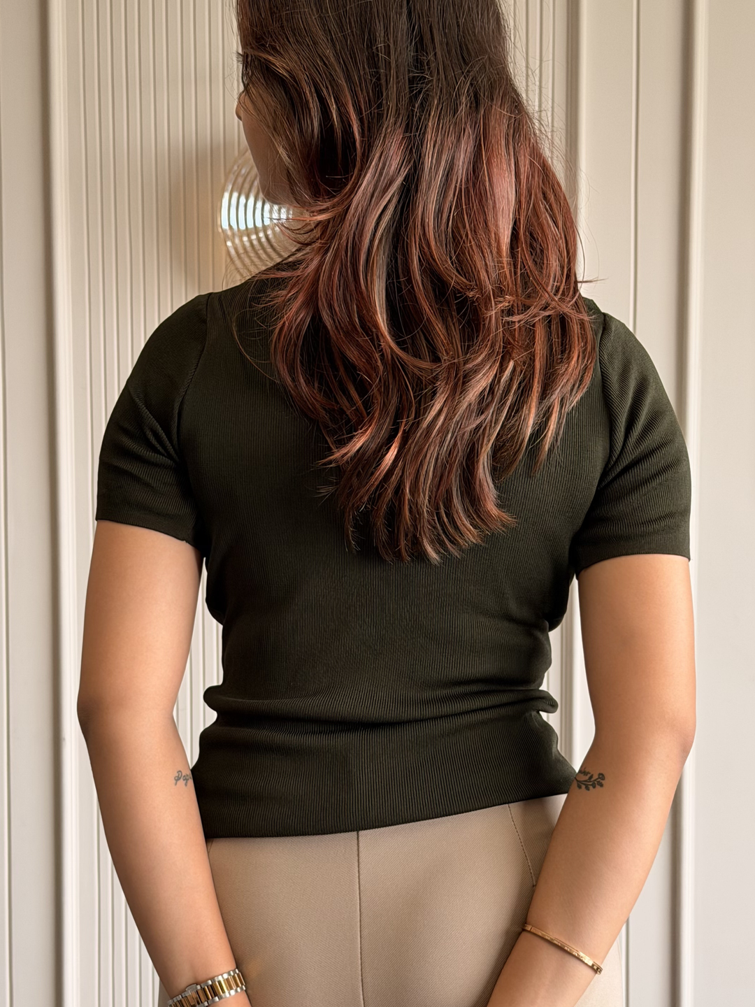 Boat Neck Body Hugging Top
