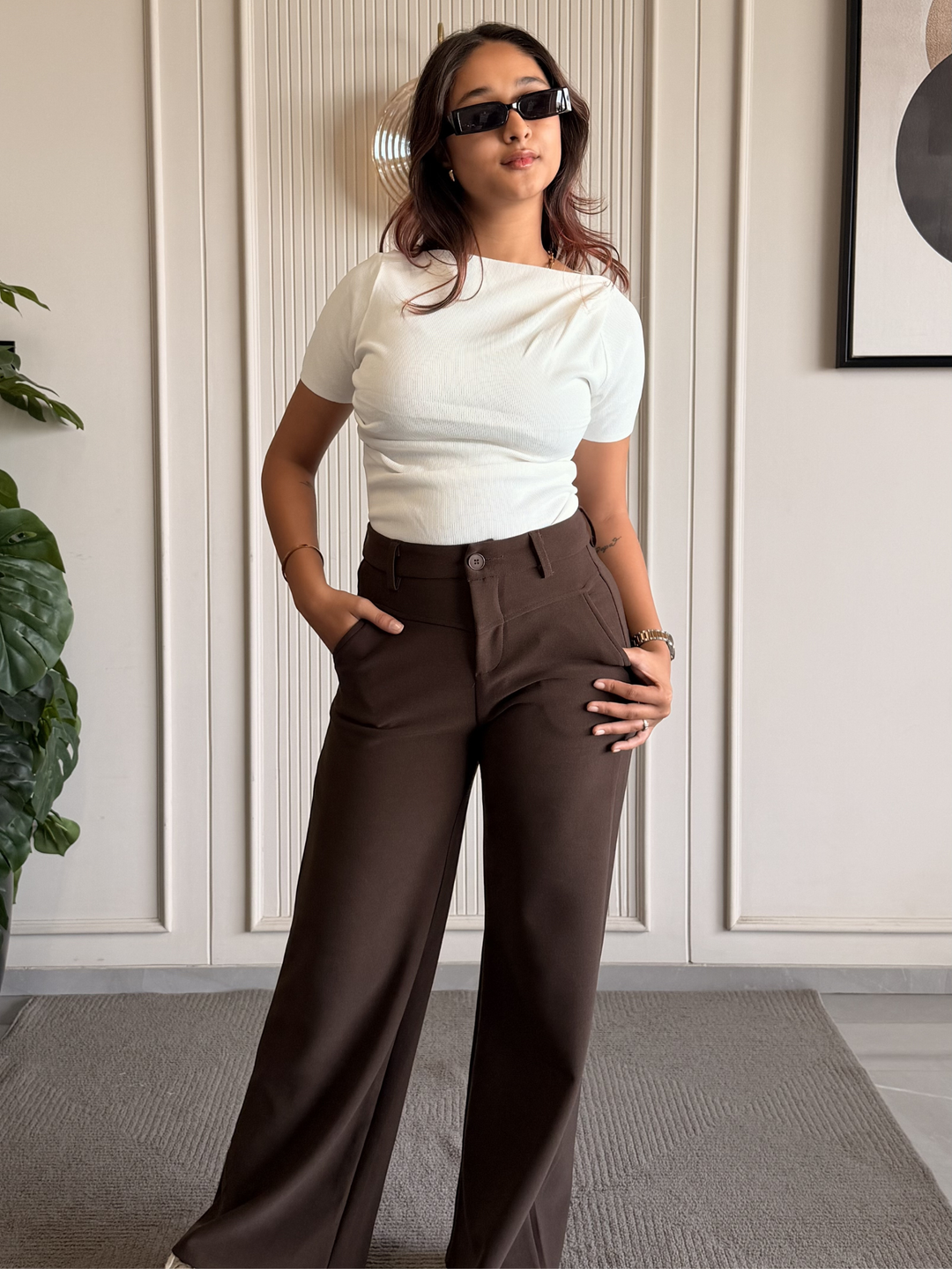 Boat Neck Body Hugging Top