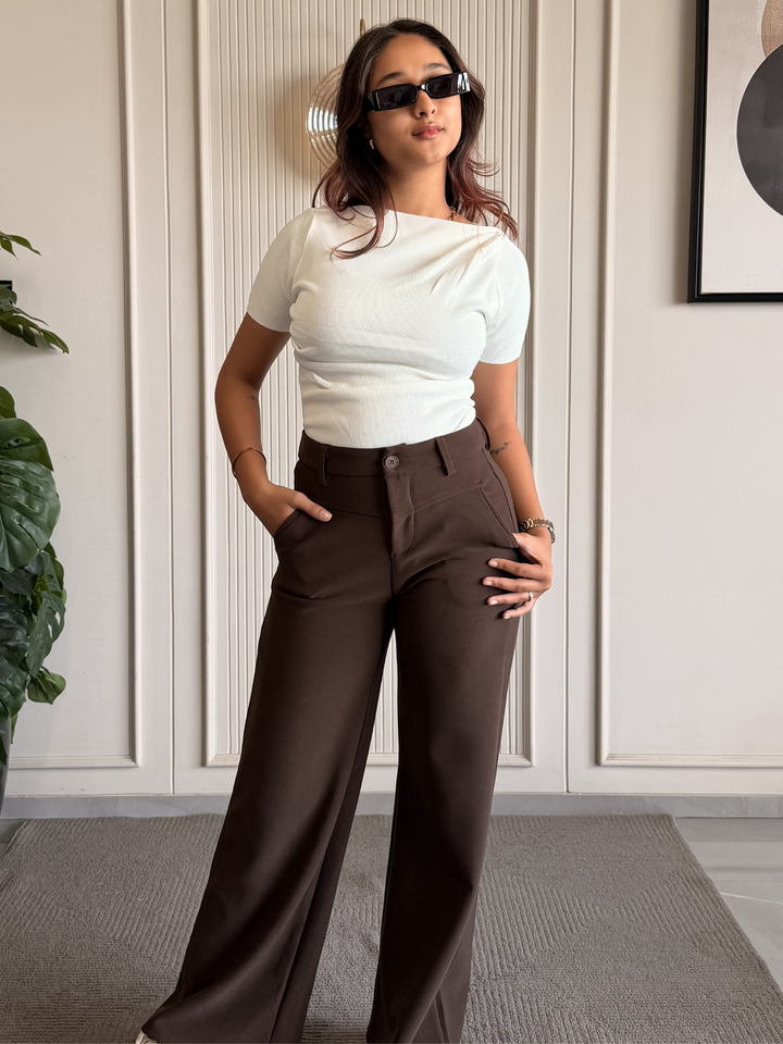 Boat Neck Body Hugging Top