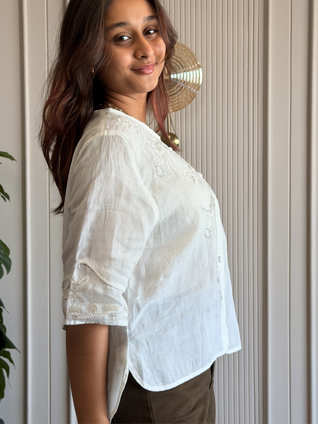 Linen Embroidered Shirt