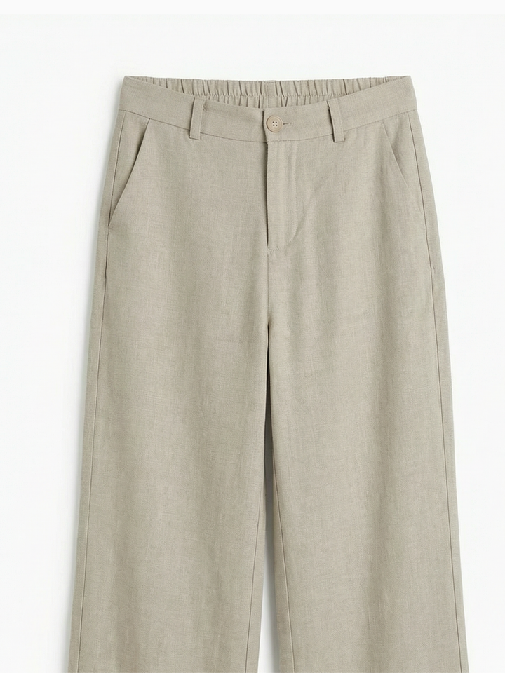 Women’s Light Gray Linen Pant