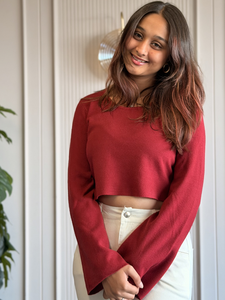 Red Bell Crop Top