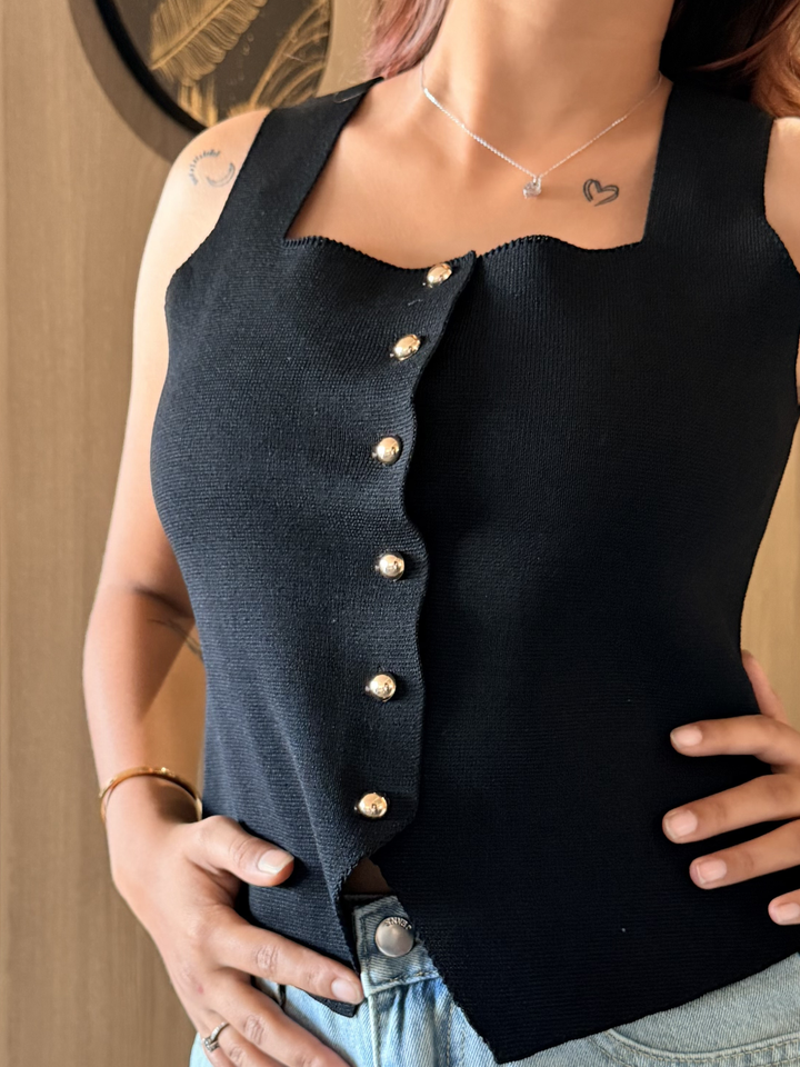 Women Black Waistcoat