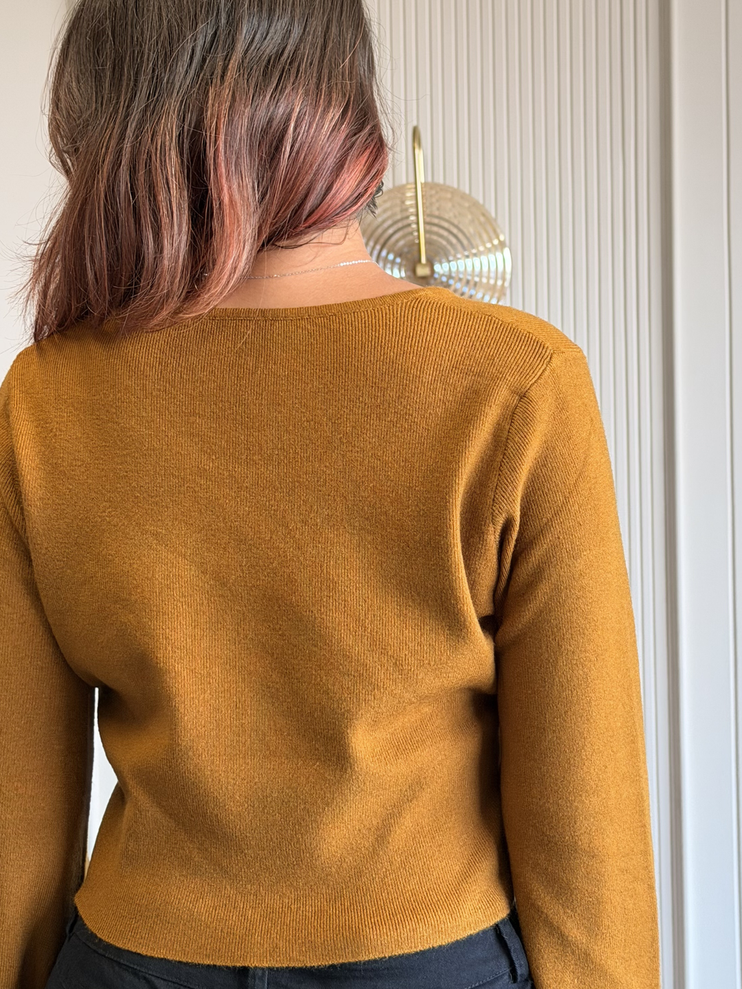 Mustard Bell Crop Top