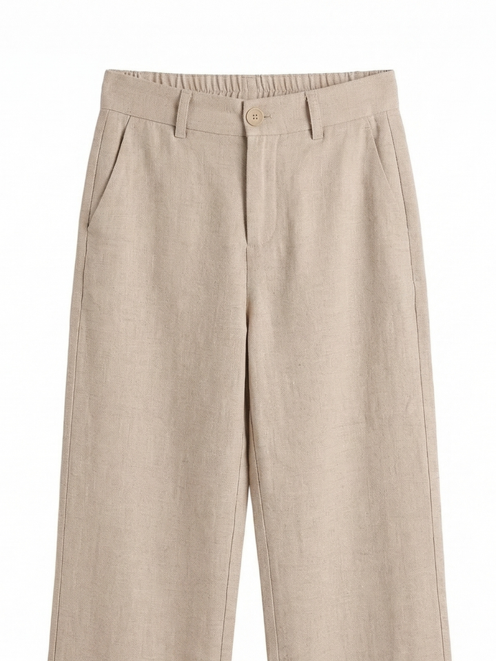 Women’s Beige Linen Pant