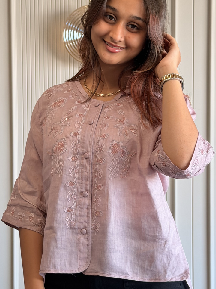 Linen Embroidered Shirt
