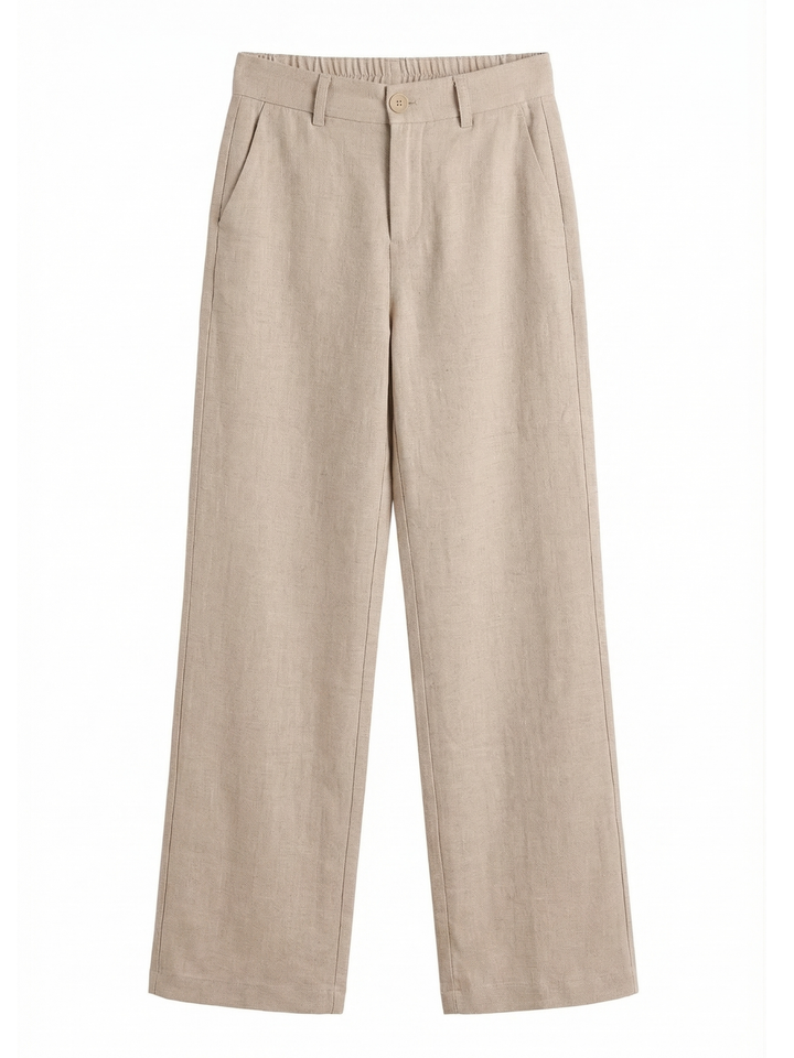 Women’s Beige Linen Pant