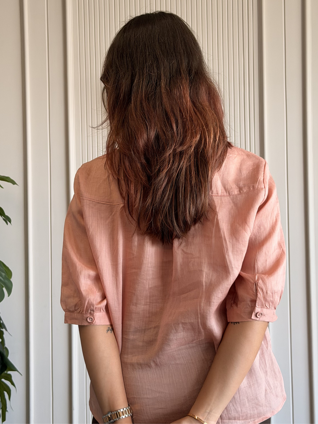 100% Linen Embroidered Shirt