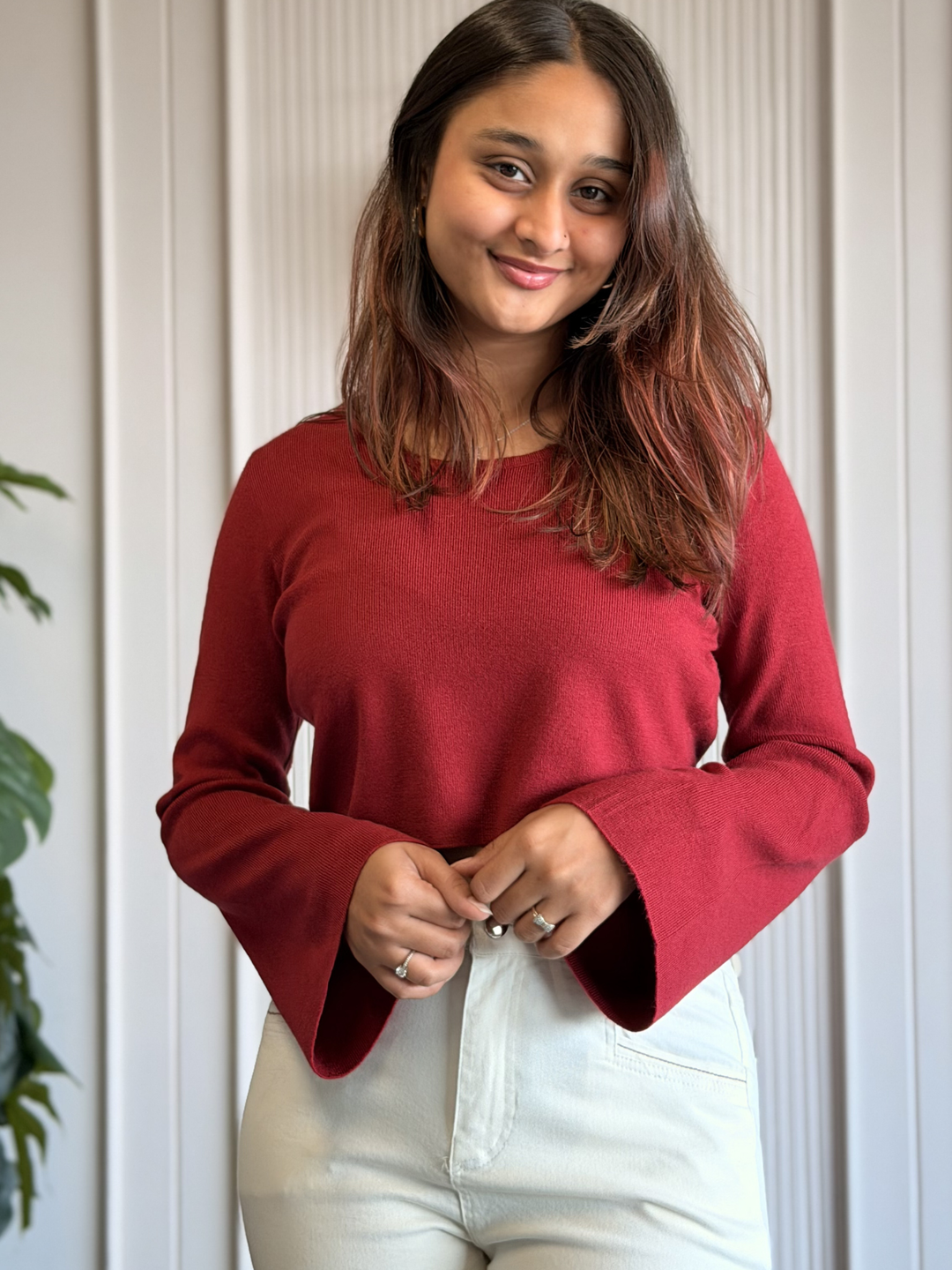 Red Bell Crop Top