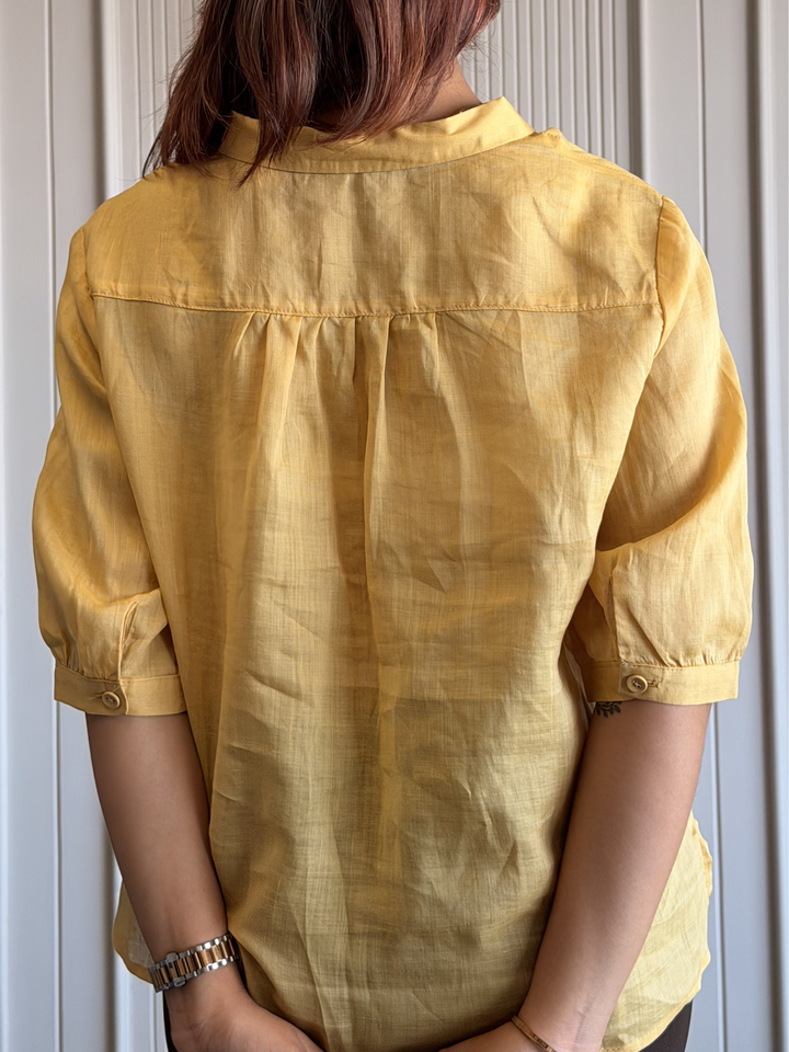 100% Linen Embroidered Shirt
