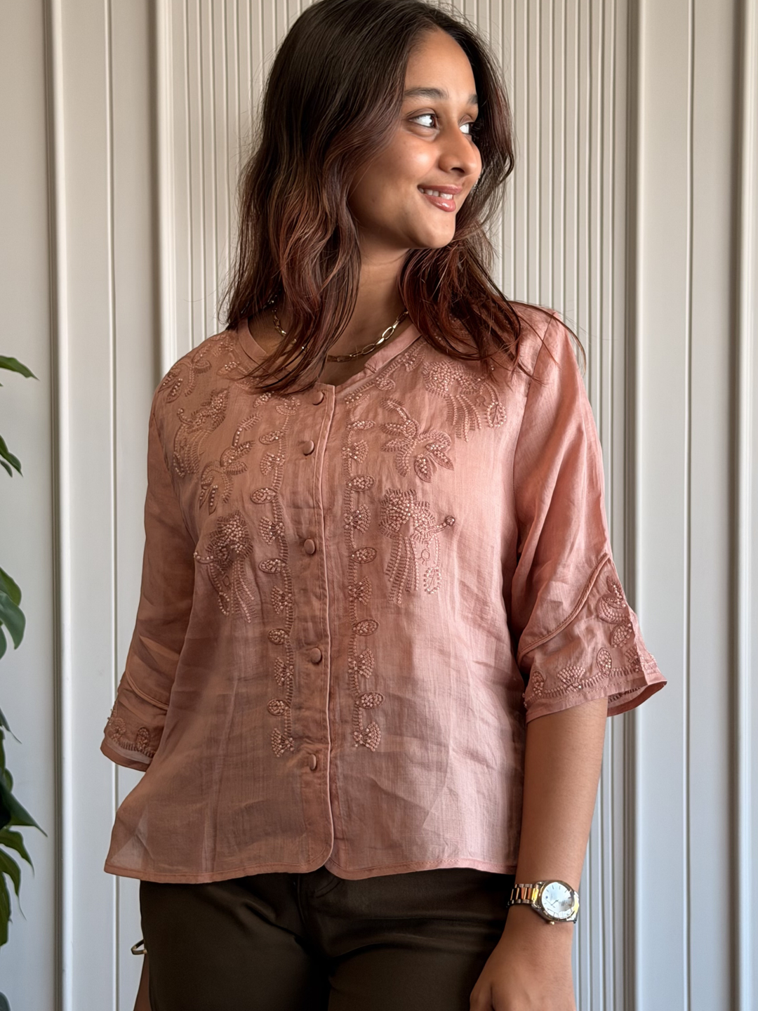 Linen Embroidered Shirt