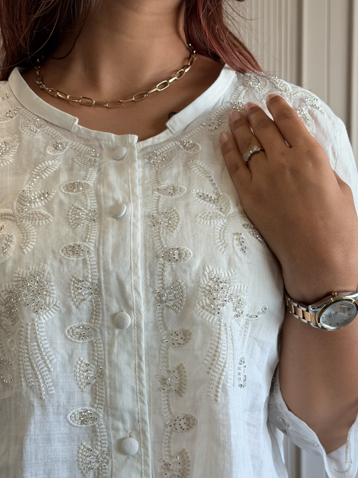 Linen Embroidered Shirt
