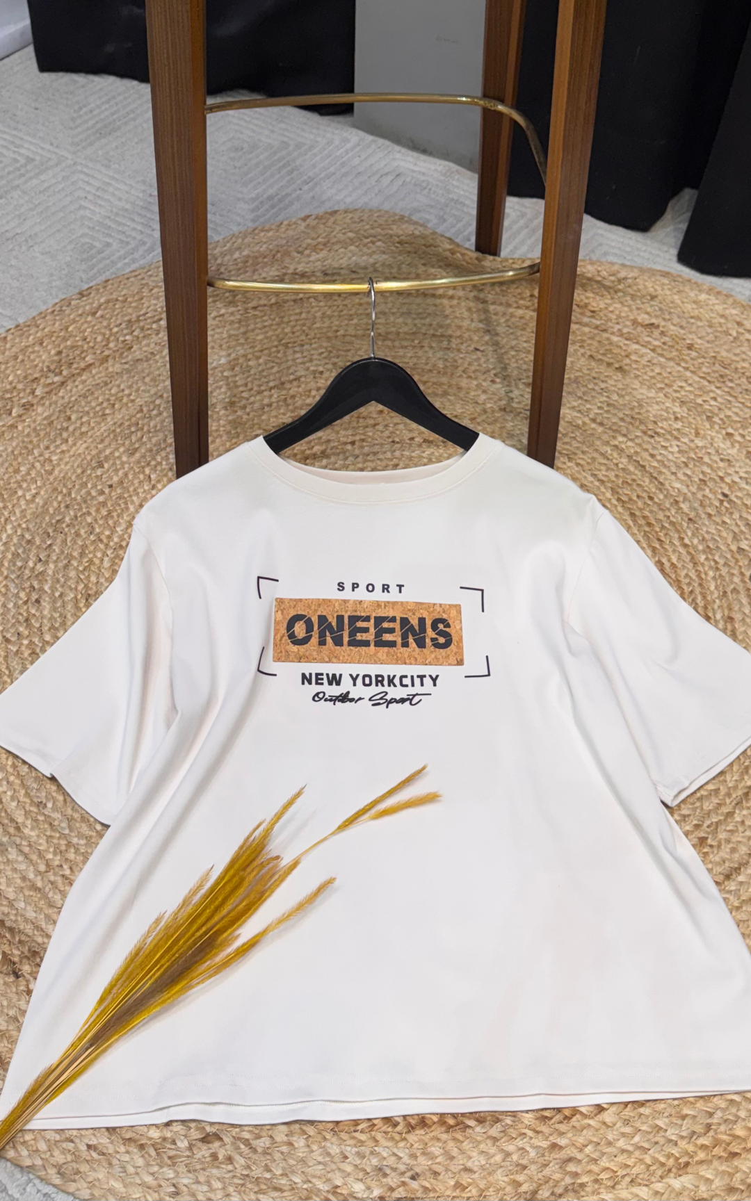 Women’s Typographic Print T-Shirt (ONEENS)