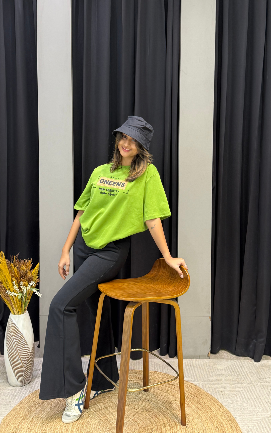 Women’s Typographic Print T-Shirt (ONEENS)