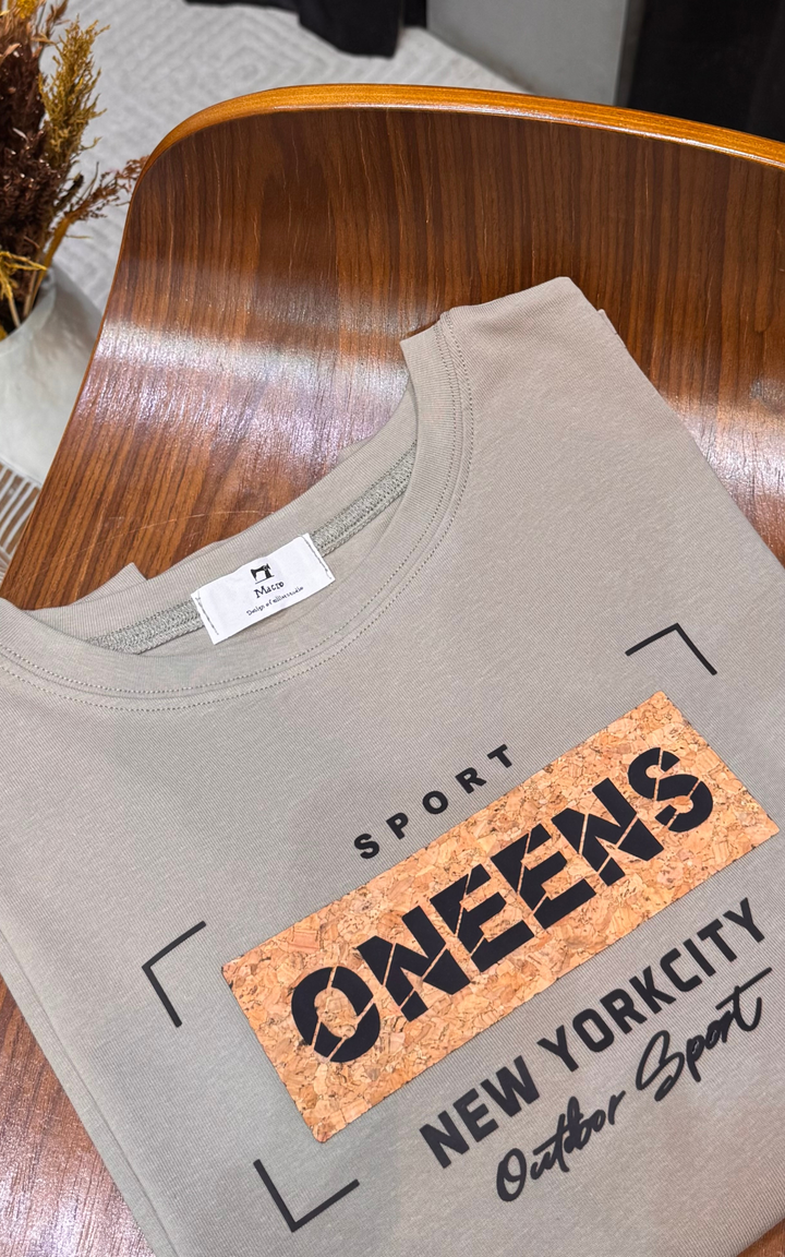 Women’s Typographic Print T-Shirt (ONEENS)