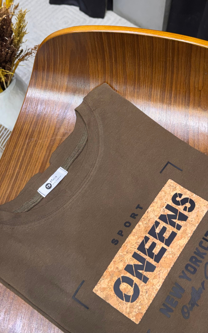 Women’s Typographic Print T-Shirt (ONEENS)