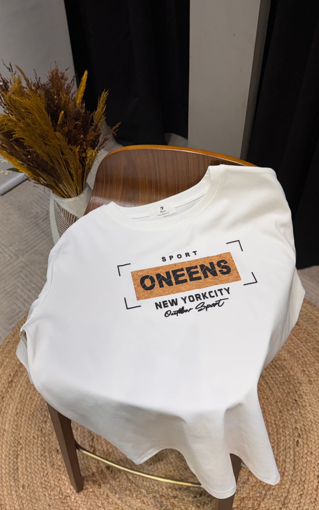 Women’s Typographic Print T-Shirt (ONEENS)