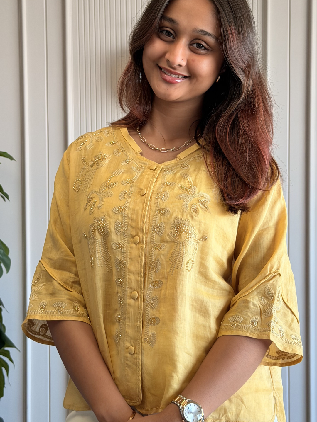 Linen Embroidered Shirt