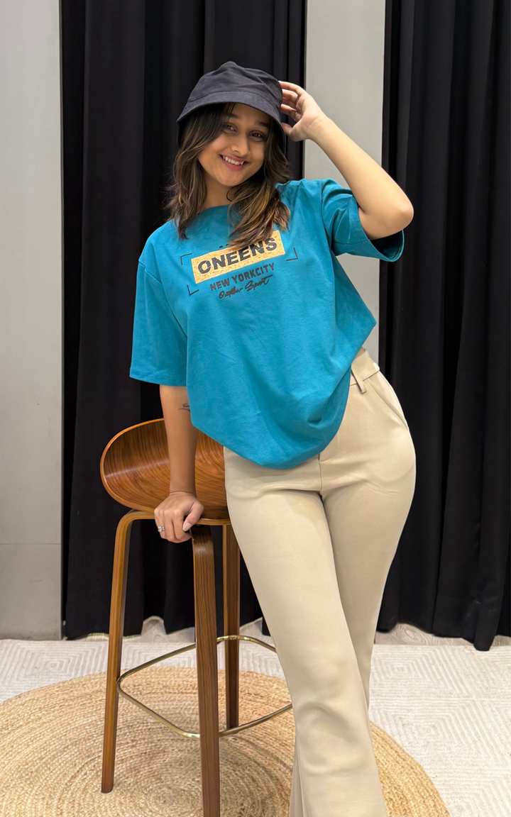 Women’s Typographic Print T-Shirt (ONEENS)