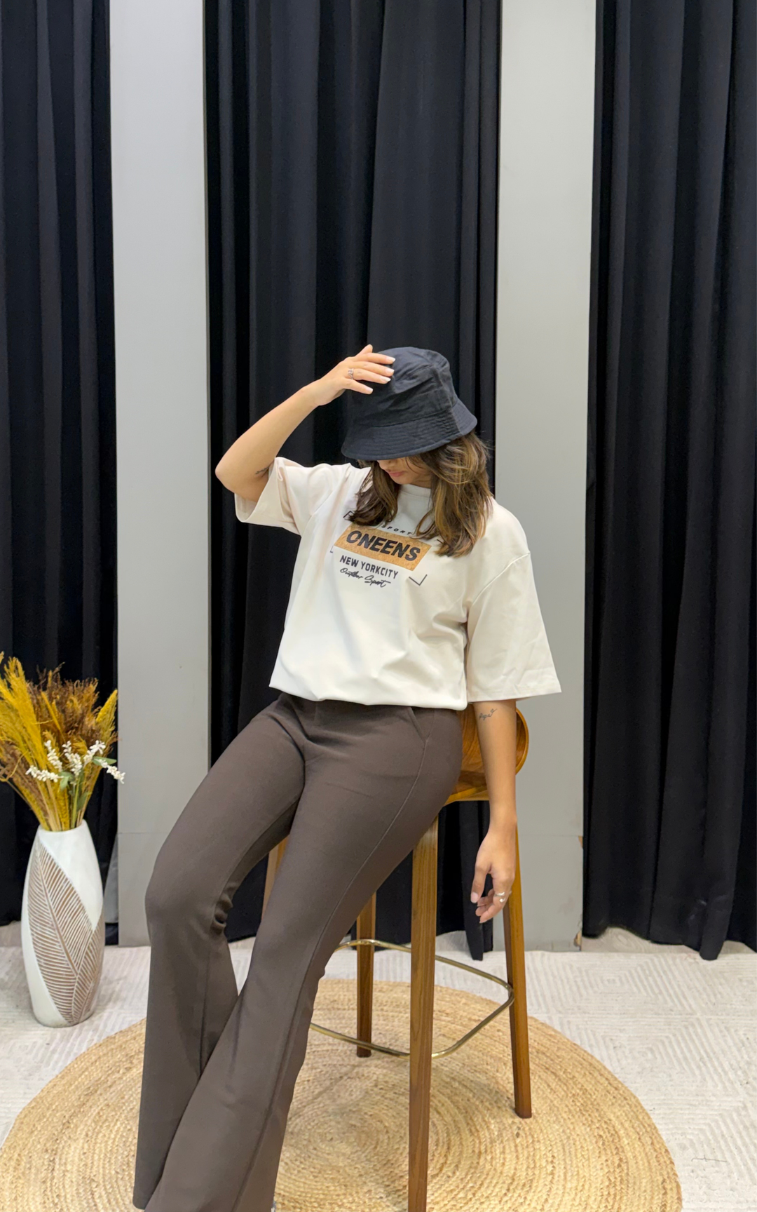 Women’s Typographic Print T-Shirt (ONEENS)