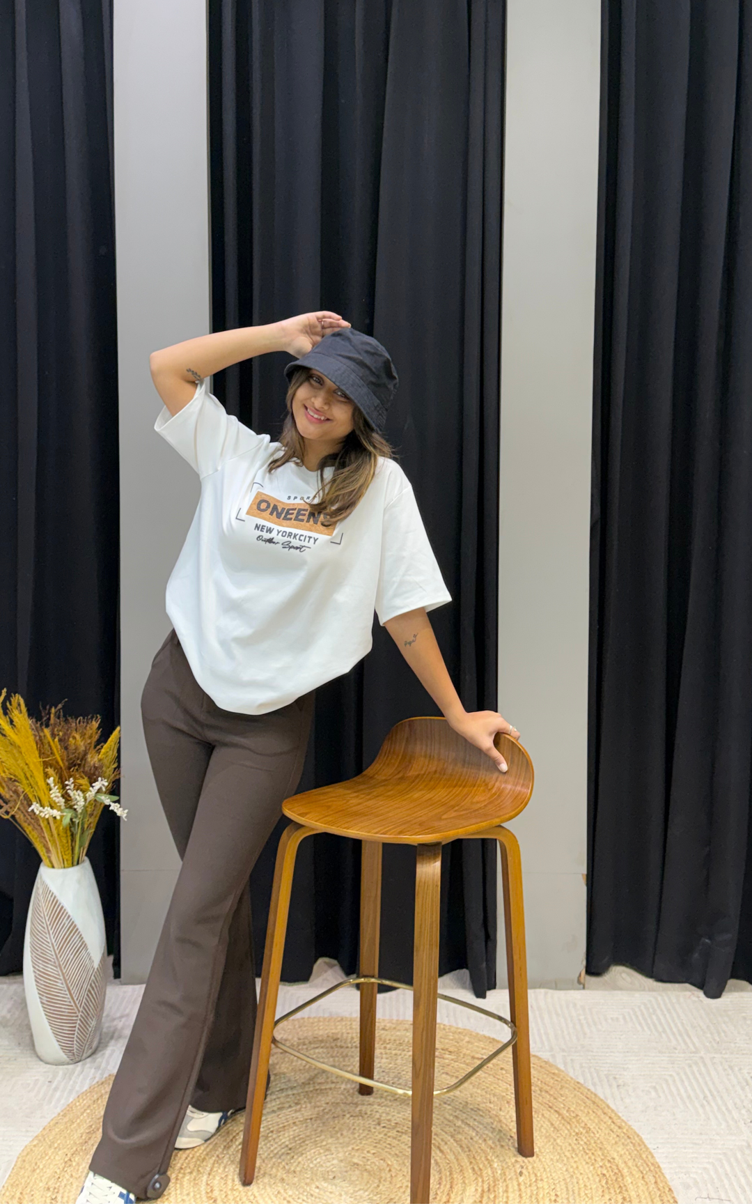 Women’s Typographic Print T-Shirt (ONEENS)